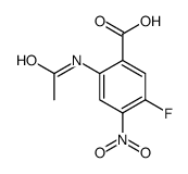 2-Acetamido-5-fluoro-4-nitrobenzoic acid structure