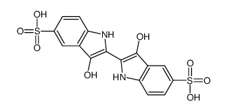 3-hydroxy-2-(3-hydroxy-5-sulfo-1H-indol-2-yl)-1H-indole-5-sulfonic acid Structure