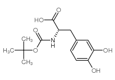 (S)-2-((叔丁氧基羰基)氨基)-3-(3,4-二羟基苯基)丙酸结构式