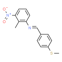 (2-methyl-3-nitrophenyl)[4-(methylsulfanyl)benzylidene]amine Structure