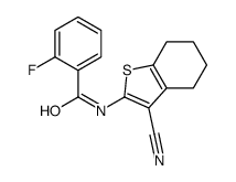 N-(3-氰基-4,5,6,7-四氢苯并[b]噻吩-2-基)-2-氟苯甲酰胺结构式