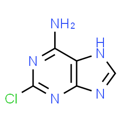 2-氯-9H-嘌呤-6-胺结构式