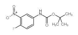 N-(4-氟-3-硝基苯基)氨基甲酸叔丁酯结构式