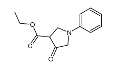 4-ethoxycarbonyl-1-phenylpyrrolidine-3-one结构式