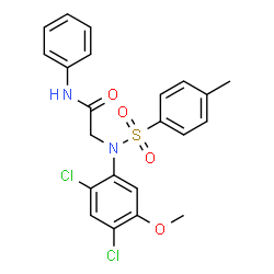 2-(2,4-DICHLORO-5-METHOXY[(4-METHYLPHENYL)SULFONYL]ANILINO)-N-PHENYLACETAMIDE Structure