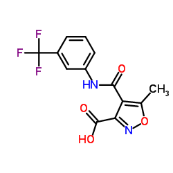3-CARBOXY-5-METHYLISOXAZOLE-4-CARBOX(3-TRIFLUOROMETHYL)ANILIDE Structure