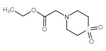 Ethyl 2-(1, 1-dioxidothiomorpholino)acetate Structure