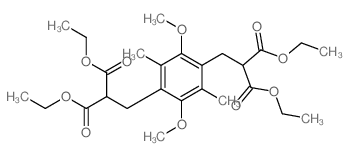 1,4-Benzenedipropanoicacid, a1,a4-bis(ethoxycarbonyl)-2,5-dimethoxy-3,6-dimethyl-,1,4-diethyl ester Structure