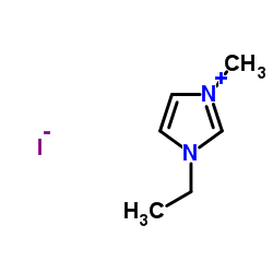 1-ethyl-3-methylimidazolium iodide Structure