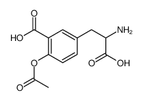 2-acetyloxy-5-(2-amino-2-carboxyethyl)benzoic acid Structure