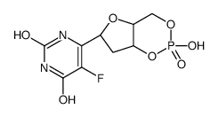 6-[(4aR,6R,7aS)-2-hydroxy-2-oxo-4a,6,7,7a-tetrahydro-4H-furo[3,2-d][1,3,2]dioxaphosphinin-6-yl]-5-fluoro-1H-pyrimidine-2,4-dione结构式