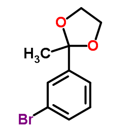 2-(3-Bromophenyl)-2-methyl-1,3-dioxolane Structure
