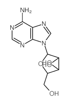 9H-Purin-6-amine, 9-b-D-lyxofuranosyl- Structure