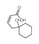 2-Butenoicacid, 4-(1-hydroxycyclohexyl)- Structure
