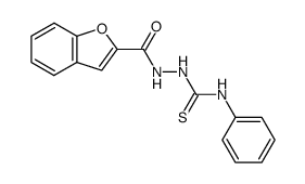 1-(benzofuran-2-carbonyl)-4-phenyl-3-thiosemicarbazide Structure