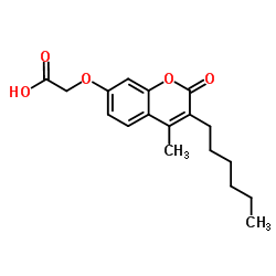 [(3-Hexyl-4-methyl-2-oxo-2H-chromen-7-yl)oxy]acetic acid Structure