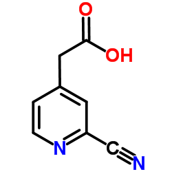 2-(2-Cyanopyridin-4-yl)acetic acid Structure