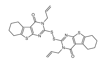 bis(3-allyl-4-oxo-3,4,5,6,7,8-hexahydrobenzo[b]thieno[2,3-d]pyrimidin-2-yl) disulfide结构式