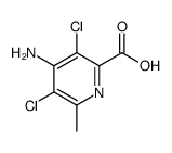 4-amino-3,5-dichloro-6-methylpyridine-2-carboxylic acid结构式