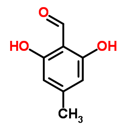 2,6-二羟基-4-甲基苯甲醛结构式