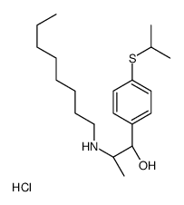 (R*,R*)-4-[isopropylthio]-alpha-[1-(octylamino)ethyl]benzyl alcohol hydrochloride structure