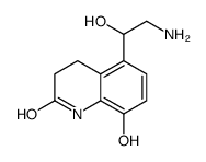5-(2-amino-1-hydroxyethyl)-8-hydroxy-3,4-dihydro-1H-quinolin-2-one结构式
