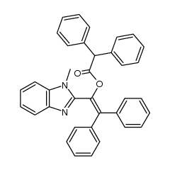 2-[1'-(Diphenylacetoxy)-2',2'-diphenylethenyl]-1-methyl-benzimidazole Structure