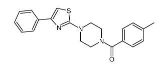 Piperazine, 1-(4-methylbenzoyl)-4-(4-phenyl-2-thiazolyl)- (9CI) Structure