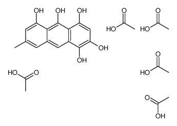 acetic acid,7-methylanthracene-1,2,4,5,10-pentol Structure