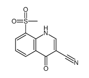 4-羟基-8-(甲基磺酰基)-3-喹啉甲腈结构式