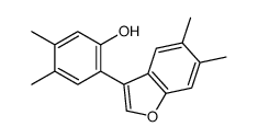 2-(5,6-dimethyl-1-benzofuran-3-yl)-4,5-dimethylphenol结构式