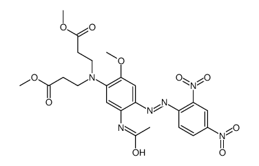methyl N-[5-(acetylamino)-4-[(2,4-dinitrophenyl)azo]-2-methoxyphenyl]-N-(3-methoxy-3-oxopropyl)-beta-alaninate结构式