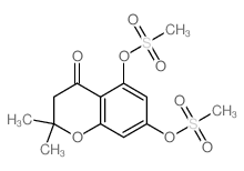 2,2-dimethyl-5,7-bis(methylsulfonyloxy)chroman-4-one Structure