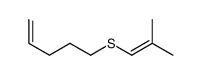 5-(2-methylprop-1-enylsulfanyl)pent-1-ene结构式