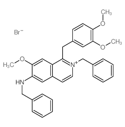 N,2-dibenzyl-1-[(3,4-dimethoxyphenyl)methyl]-7-methoxy-1H-isoquinolin-6-amine结构式