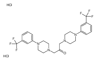 1,3-bis[4-[3-(trifluoromethyl)phenyl]piperazin-1-yl]propan-2-one,dihydrochloride结构式