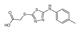 2-[[5-(4-methylanilino)-1,3,4-thiadiazol-2-yl]sulfanyl]acetic acid结构式