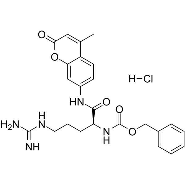 z-精氨酸-4-甲基-7-香豆素胺盐酸盐结构式