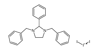 1,3-dibenzyl-2-phenylimidazolidine,triiodide Structure