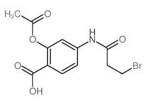 Benzoic acid,2-(acetyloxy)-4-[(3-bromo-1-oxopropyl)amino]- Structure