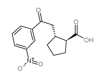 trans-2-[2-oxo-2-(3-nitrophenyl)ethyl]cyclopentane-1-carboxylic acid Structure