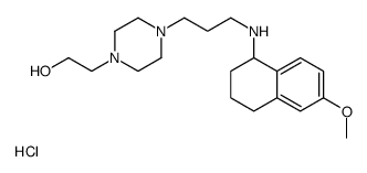 2-[4-[3-[(6-methoxy-1,2,3,4-tetrahydronaphthalen-1-yl)amino]propyl]piperazin-1-yl]ethanol,hydrochloride Structure