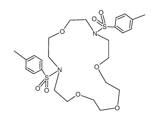 10,16-bis(p-tolylsulphonyl)-1,4,7,13-tetraoxa-10,16-diazacyclo-octadecane结构式