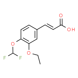 (2E)-3-[4-(difluoromethoxy)-3-ethoxyphenyl]prop-2-enoic acid Structure