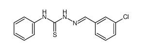 3-chloro-benzaldehyde-(4-phenyl thiosemicarbazone)结构式