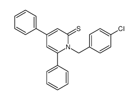 1-[(4-chlorophenyl)methyl]-4,6-diphenylpyridine-2-thione结构式