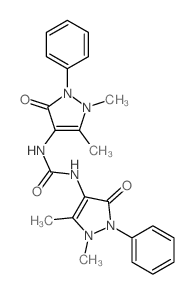 1,3-bis(1,5-dimethyl-3-oxo-2-phenyl-pyrazol-4-yl)urea Structure
