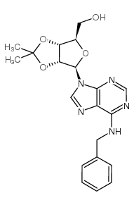 2',3'-O-(1-甲基亚乙基)-N-(苯甲基)腺苷结构式