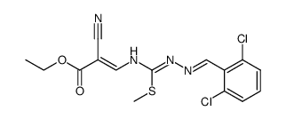 2,6-Dichlorobenzaldehyde 4-[2-Cyano-2-(ethoxycarbonyl)vinyl]3-methylisothiosemicarbazone Structure