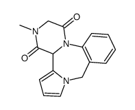 13,14b-dihydro-2-methyl-10H-pyrazino[1,2-a]pyrrolo[2,1-c][1,4]benzodiazepin-1,4-dione Structure